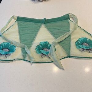Floral Green Kitchen Apron